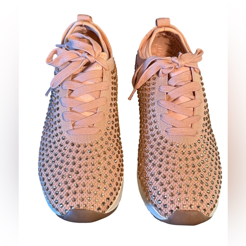 Kenneth Cole NWT Women's Stunning Pink Knit Rhinestone Bling Sneakers (SH217) - Picture 5 of 12